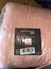 Image of Brentfords Teddy Fleece Heavy Weighted Blanket, Blush Pink, 150 x 200cm - 8kg