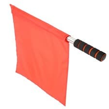 Image of 2Pcs Referee Official Flags Stainless Steel Pole Sports Competition Linesman