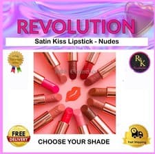 Image of Makeup Revolution Satin Kiss Nudes Lipstick - Choose Your Shade - New - Free P&P