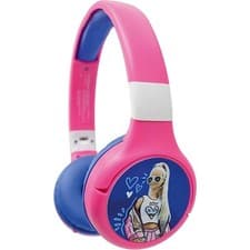 Image of Lexibook Barbie 2 in 1 Bluetooth& Wired Foldable Headphones With Microphone Pink