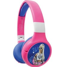 Image of Lexibook Barbie 2 in 1 Foldable Wireless + Wired Headphones with Mic