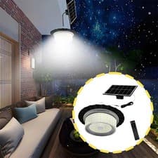 Image of Garden Shed Yard Solar Light 360° Lighting 6.8x4.7inch Solar Panel with Remote