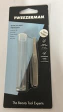 Image of Tweezerman Mini Slant Eyebrow Tweezers Stainless Steel Silver.(490)