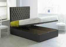 Image of Chesterfield Storage Ottoman Bed with Headboard and 1000 Pocket Sprung Mattress