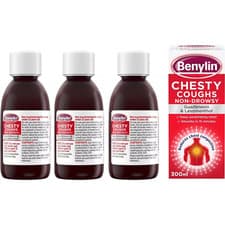 Image of Benylin Chesty Coughs Non-Drowsy 300ml - Pack of 3