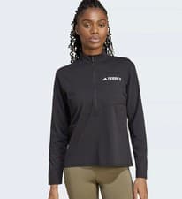 Image of Adidas Terrex Womens Multi Climacool 1/2 Zip Long Sleeve Top Black -