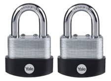 Image of 2 X Yale High Security Laminated Steel Padlock 60mm