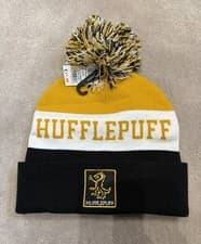 Image of Hufflepuff Pom Beanie Hat Harry Potter Warner Bros Studio Tour London