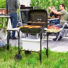 Image of Charcoal Barbecue Grill BBQ Grill with 1840 cm² Grate, 3 Shelves