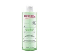 Image of Topicrem AC Purifying Micellar Water 400ml Cleanse Remove Makeup Even Waterproof