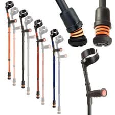 Image of Flexyfoot Soft Grip Shock Absorbing Crutches | Range of Colours | Walking Aid