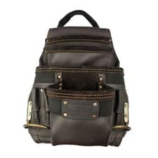 Image of WorkGearUK Tool Pouch 10 Pocket Holder Heavy Duty Split Leather - WG-PX27