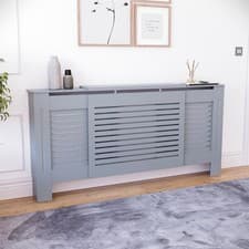 Image of Vida Designs Milton Radiator Cover Hallway Heat Protector Adjustable Dark Grey