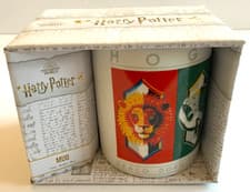 Image of New Harry Potter MUG Hogwarts House Crests Ceramic Wizarding Boxed Paladone