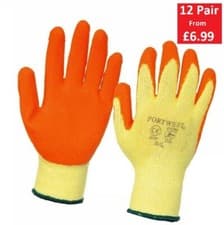Image of 24 PAIR BUILDERS WORK GLOVES NYLON SAFETY PU GRIP ANTI CUT LEVEL 5 MECHANIC
