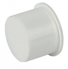 Image of PACK OF 5 - Pushfit 32mm Waste Pipe Socket Plug - White - SAME DAY DISPATCH