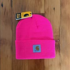 Image of NWT Carhartt Knit Cuffed Beanie in Bright Pink Glow