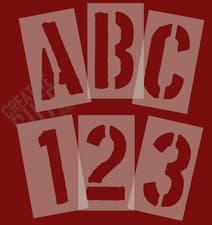 Image of Rough Style Letter Stencils, Individual letters multiple sizes --- Premium Mylar
