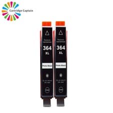 Image of 2 x Photo Black Ink Chipped Compatible with HP 364XL C309a