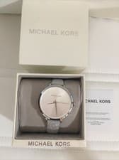 Image of Michael Kors MK2793 Women's Charley Silver Sparkle Leather Watch