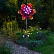 Image of Smart Garden Solar Powered Globloom Stake Light 86cm Choose Pink Or yellow