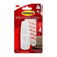 Image of Command Large Utility Hook, 2 Strips, White, 2.2kg Damage Free Hanging