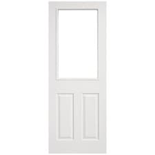 Image of 4 Panel Internal door 1L Half Clear Toughened Glass Solid Core + UK Delivery