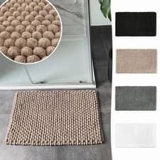 Image of Luxury Chunky Bobble Bath Mat Non Slip 50 x 80cm - Super Soft Thick Bathroom Rug