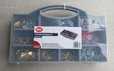 Image of Hiatt 545 piece picture hanging kit hooks eyes wire Nails Etc