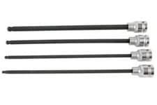 Image of Laser Extra Long Ball End Hex Socket Bit Set 1/2"D 4pc 6711