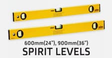 Image of Rolson Spirit Level Heavy Duty Trade Tool Builders & DIY Aluminium 600mm 900mm