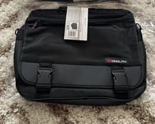 Image of Monolith Black Microfiber Expanding Flapover Briefcase 3192 Brand New with Tags