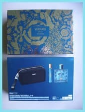 Image of Versace EROS Gift set 100ml EDT , 10 EDT & WASHBAG - NEW - UK STOCK