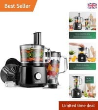 Image of Advanced 8-in-1 Blender & Food Processor - 2L Bowl, Safety Lock, Dishwasher Safe