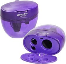 Image of Swordfish ‘The Triple’ Three Hole Pencil Sharpener with Mess-Free Canister
