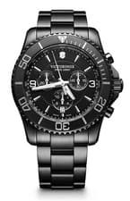 Image of Victorinox Swiss Army Maverick Chronograph Black Steel Date Mens Watch 241797