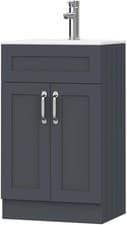 Image of BELOFAY Crawley Grey 500mm Floor Standing Bathroom Vanity Unit With Basin