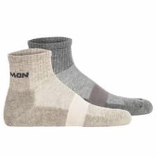 Image of Salomon Unisex Quartersocks, 2 Pack - EVASION ANKLE, Hiking Socks, breathable...