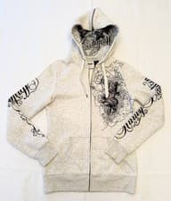 Image of NWOT WMNS HARLEY DAVIDSON GRAY FULL ZIP HOODED SWEATSHIRT-SMALL-FREE SHIPPING!