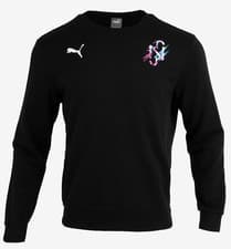 Image of PUMA Men Neymar Creativity Crew L/S T-shirt Black Tee Top Sweat-shirts 60556201