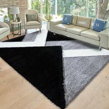 Image of New Modern Large Shaggy Rugs Long Hallway Runner Living Room Bedroom Carpet Mats