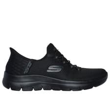 Image of Skechers Womens Slip Ins Trainers Summits Diamond Dreams Wide Fit Slip On black