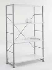 Image of White Modern Bookcase Alphason ABC65043-WH Cabrini Excellent Condition.