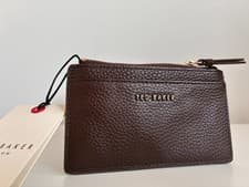 Image of Ted Baker purse Card Holder genuine pocket zip leather new season NEW
