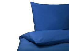 Image of Cotton Sateen Duvet Cover Set 200 x 220 cm Blue HARMONRIDGE
