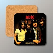 Image of AC/DC - Highway To Hell - Cork Backed Coaster - FREE shipping