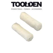 Image of Faithfull FAIRMINI2M Medium Pile Mini Roller Refills 100mm (4in) Pack of 2