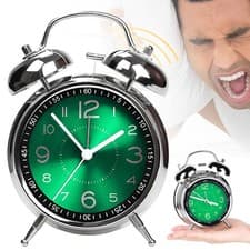 Image of Super Loud Alarm Clock Twin Bell Alarm Clock Non-Tick-Tick with Night Light New