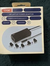 Image of Logik 3M Power Supply Adapter Cable for HP Laptop 90W, Black, UK, 19V
