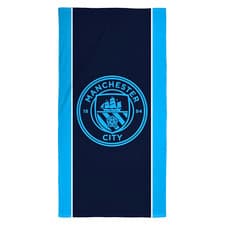 Image of Manchester City Towel FC Badge 100% Cotton Football Bath Beach Pool 70cm x 140cm